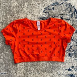 🫶🏼SAVAGE x FENTY orange and purple loungewear crop top SIZE XL